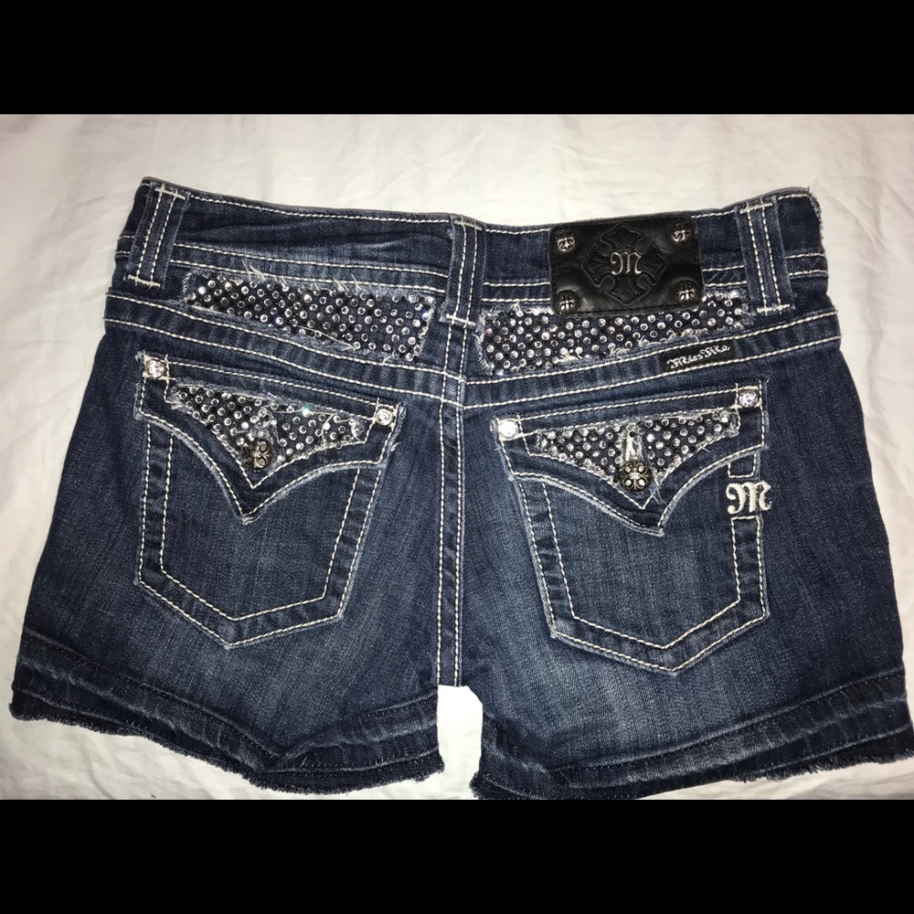 MissMe Bling Denim Shorts